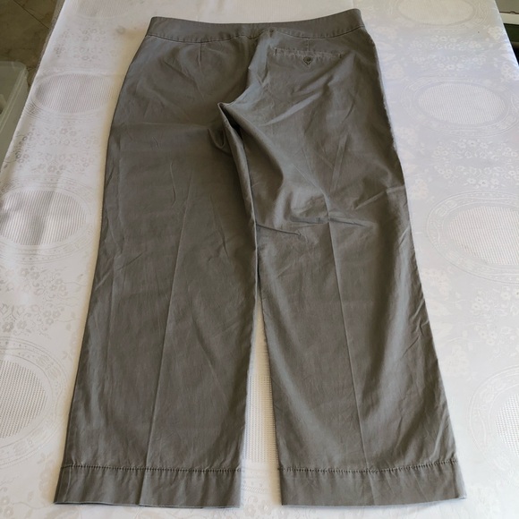 Eileen Fisher Chino Tan/Khaki Cropped Capri Straight Pants Women’s Size 12 - Picture 6 of 15